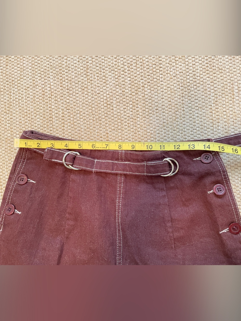 Brown Freddie’s of pinewood high waist Jean shorts with D-Ring